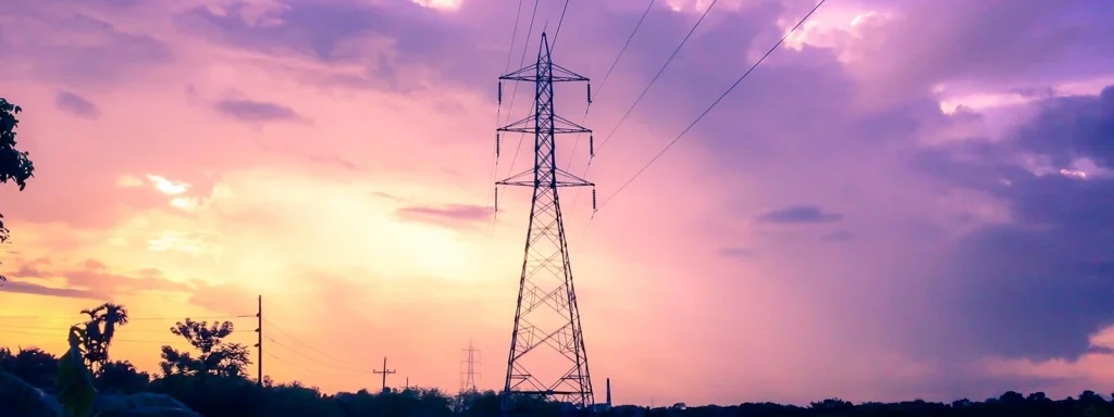 Pylon in sunset